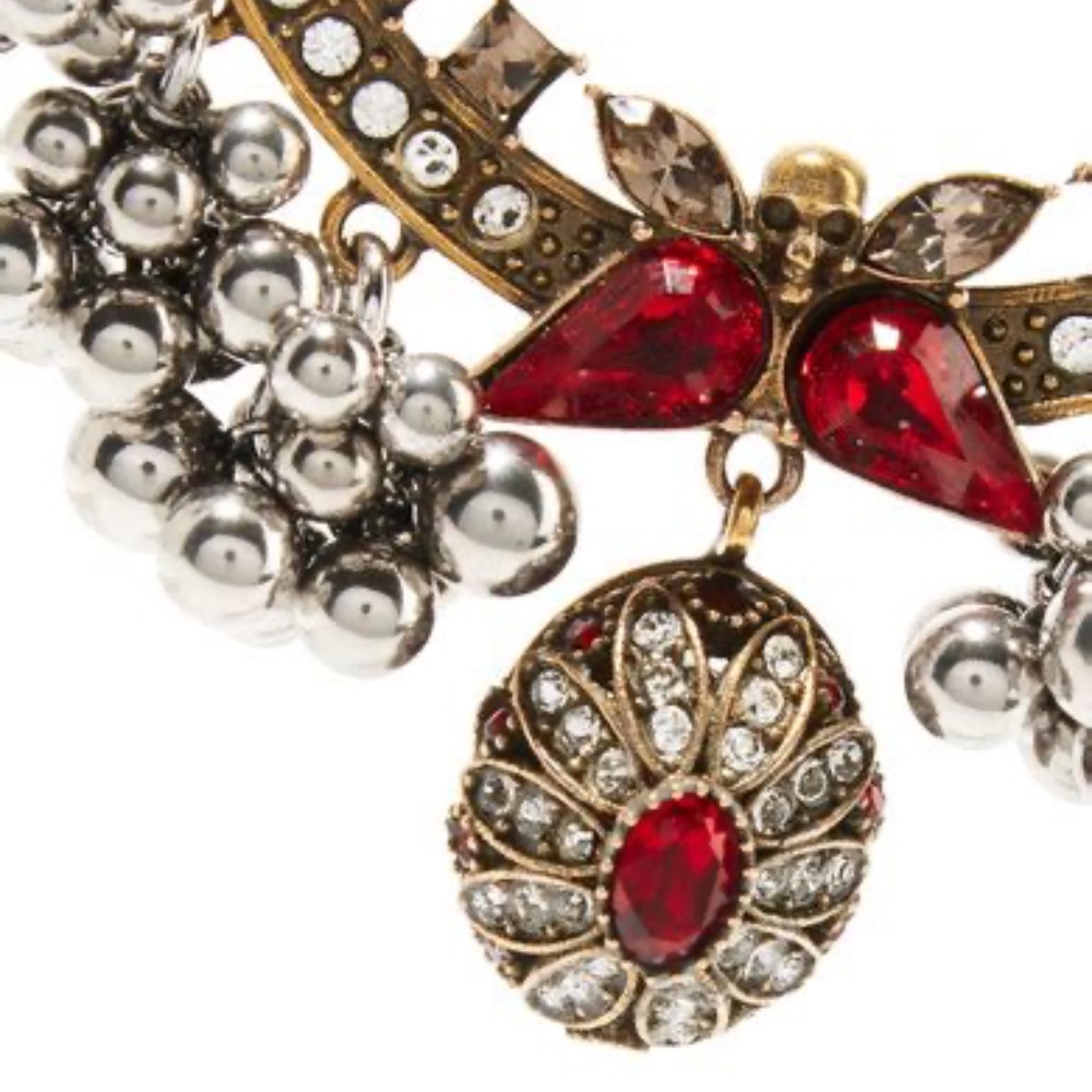 Alexander McQueen Gold Plated Swarovski Runway Earrings - Picture 7 of 15
